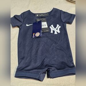 Infant New York Yankees Nike Navy Official Jersey Romper